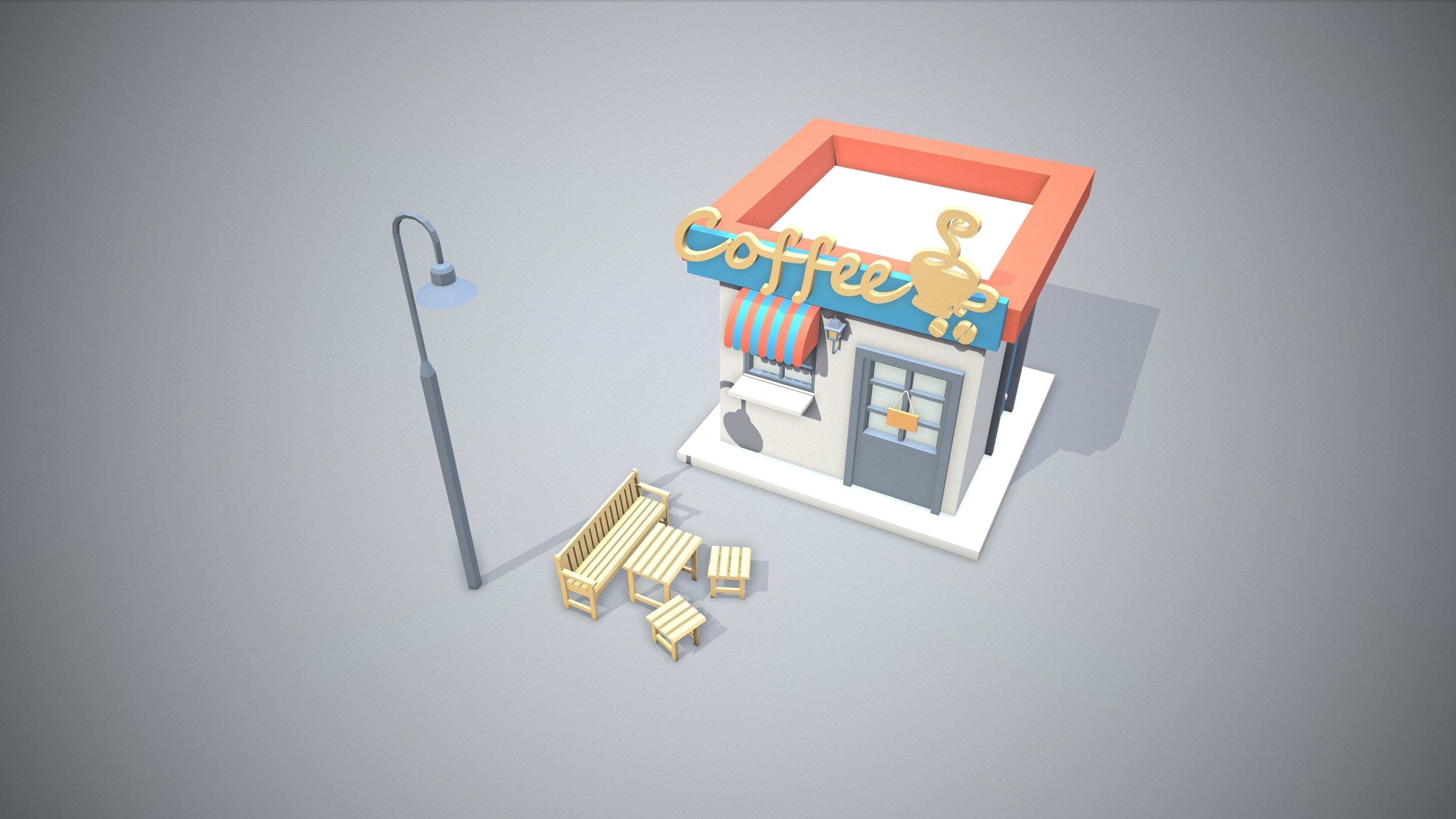 Coffee - Low Poly Assets Low-poly 3D model Low-poly 3D model_5