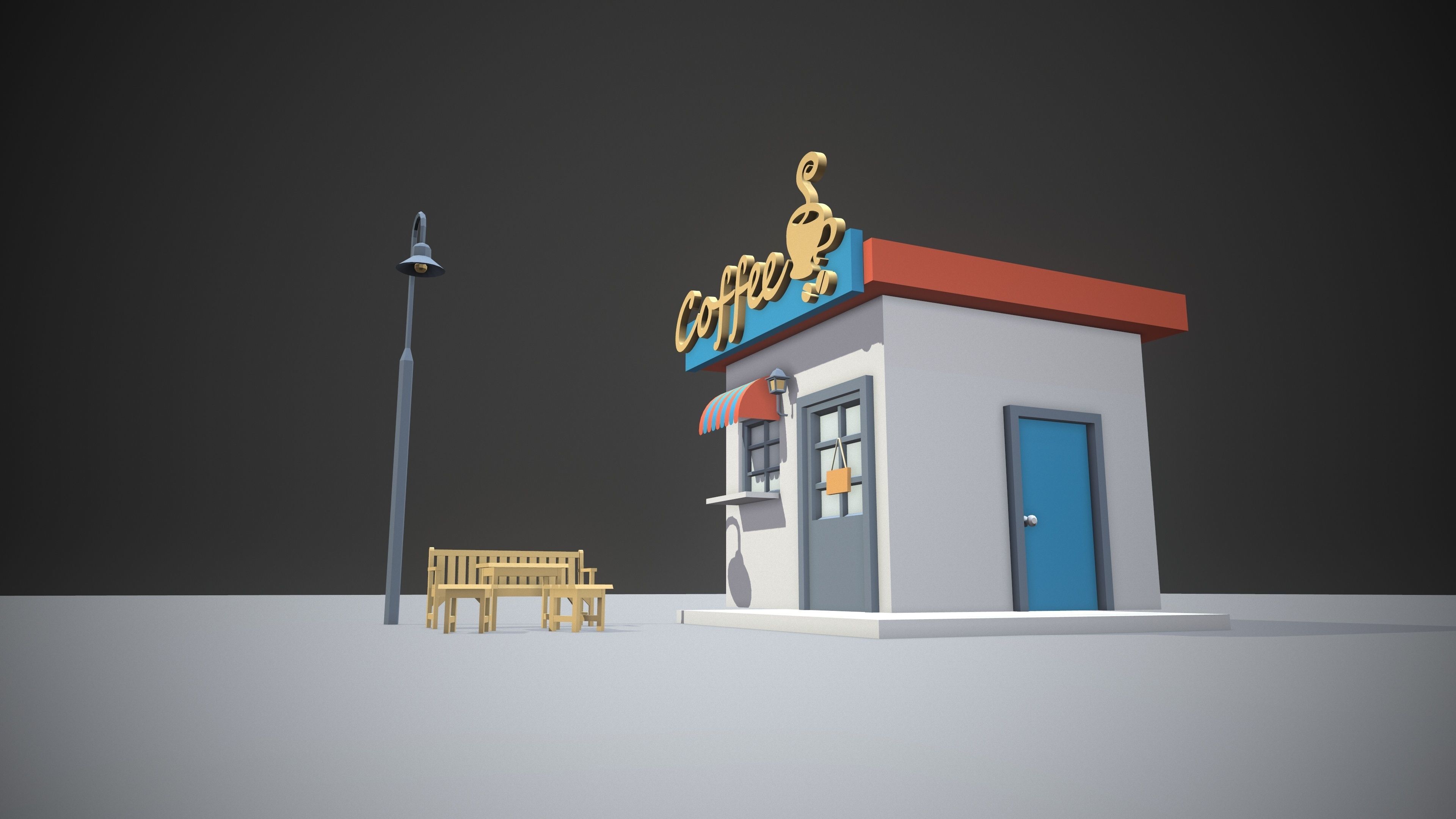 Coffee - Low Poly Assets Low-poly 3D model Low-poly 3D model_4
