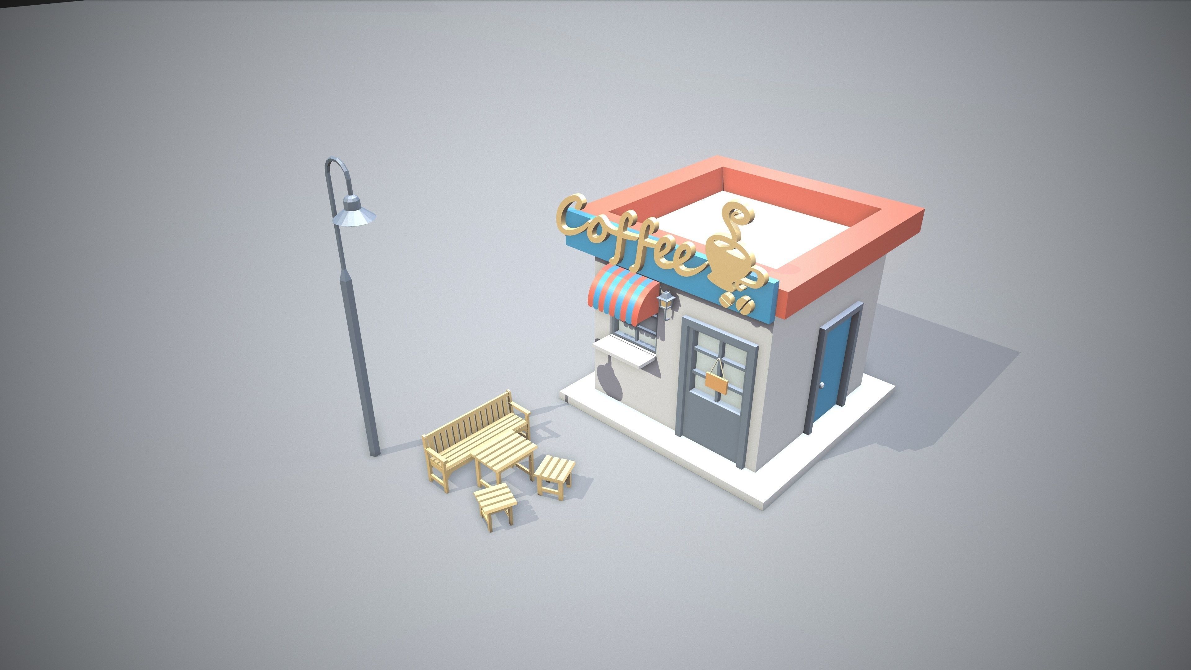 Coffee - Low Poly Assets Low-poly 3D model Low-poly 3D model_3