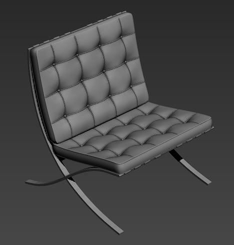 interior barcelona lounge chair Free 3D model