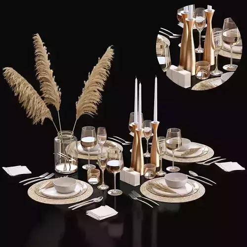 Table setting 22 3D model