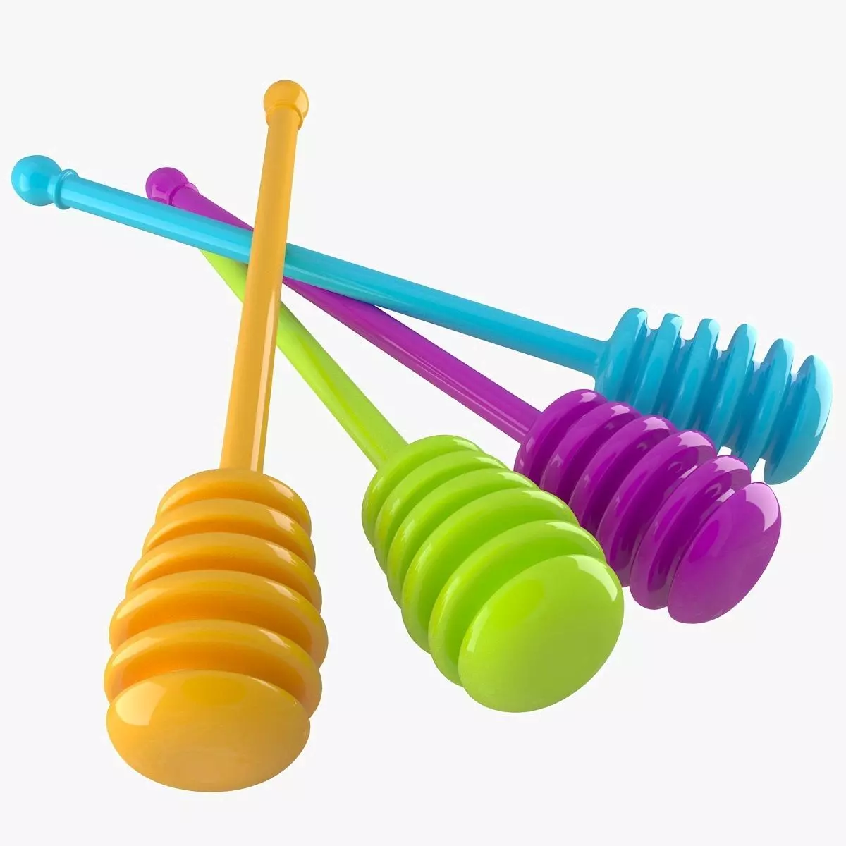 Plastic Honey Drizzler 3D model_0