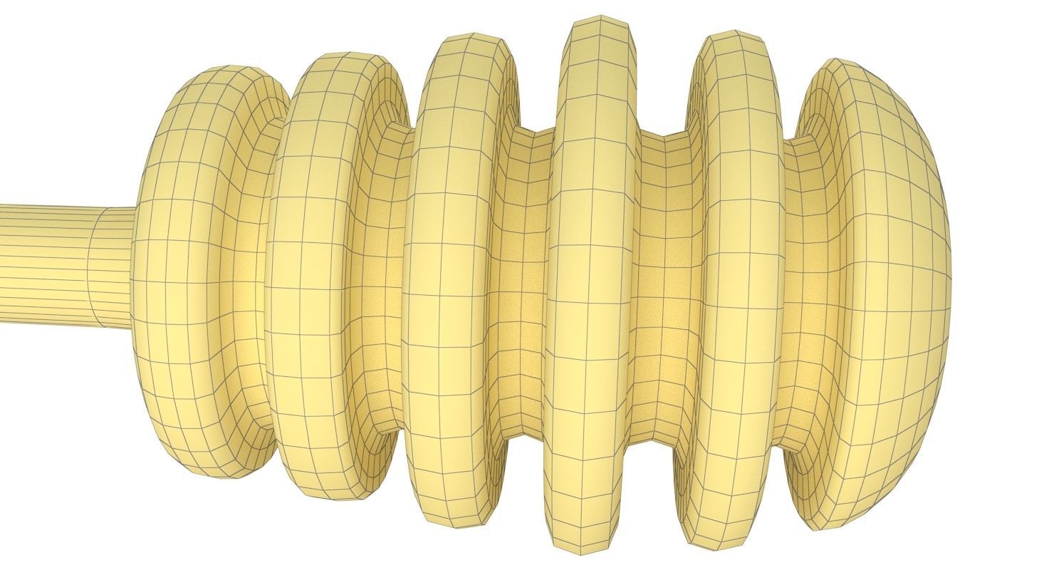 Plastic Honey Drizzler 3D model_7