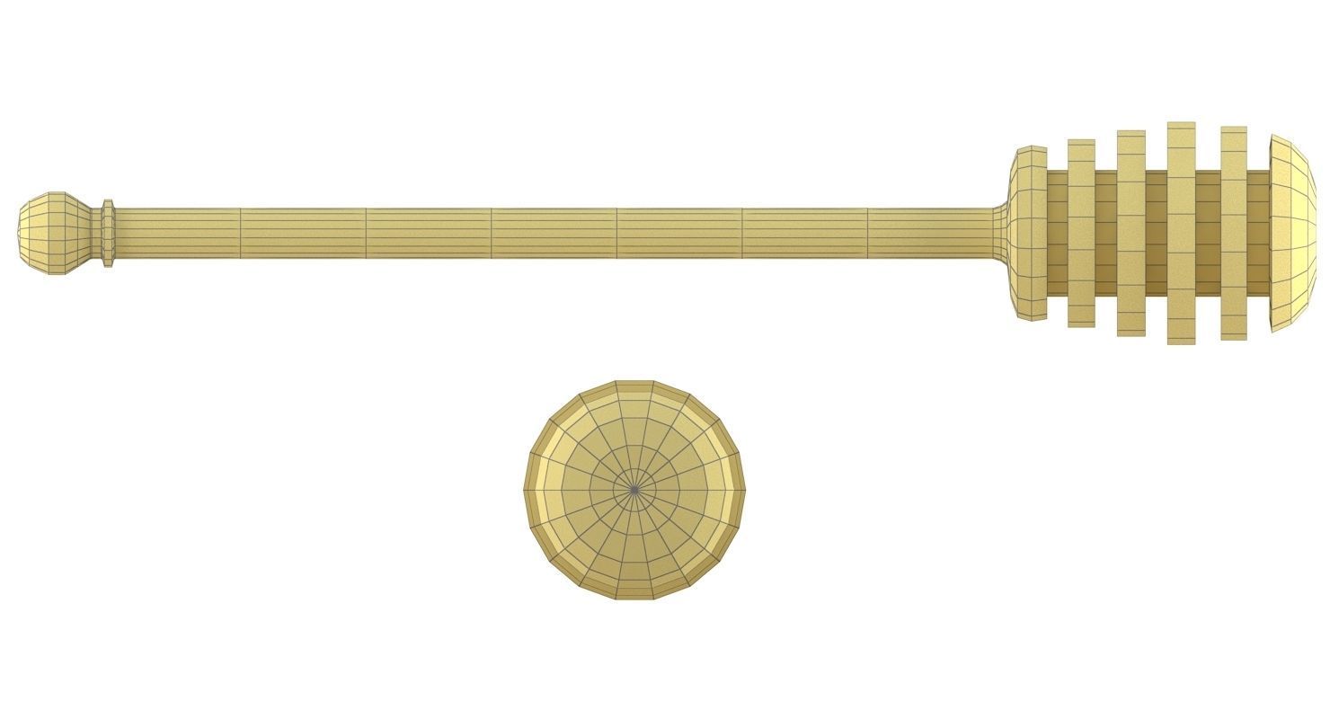 Plastic Honey Drizzler 3D model_5