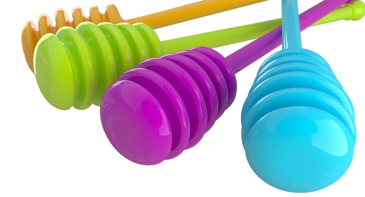 Plastic Honey Drizzler 3D model_3