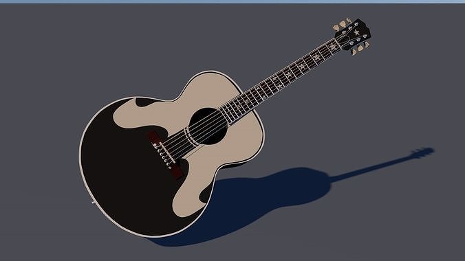 Gibson J-185 Acoustic Guitar 3D model