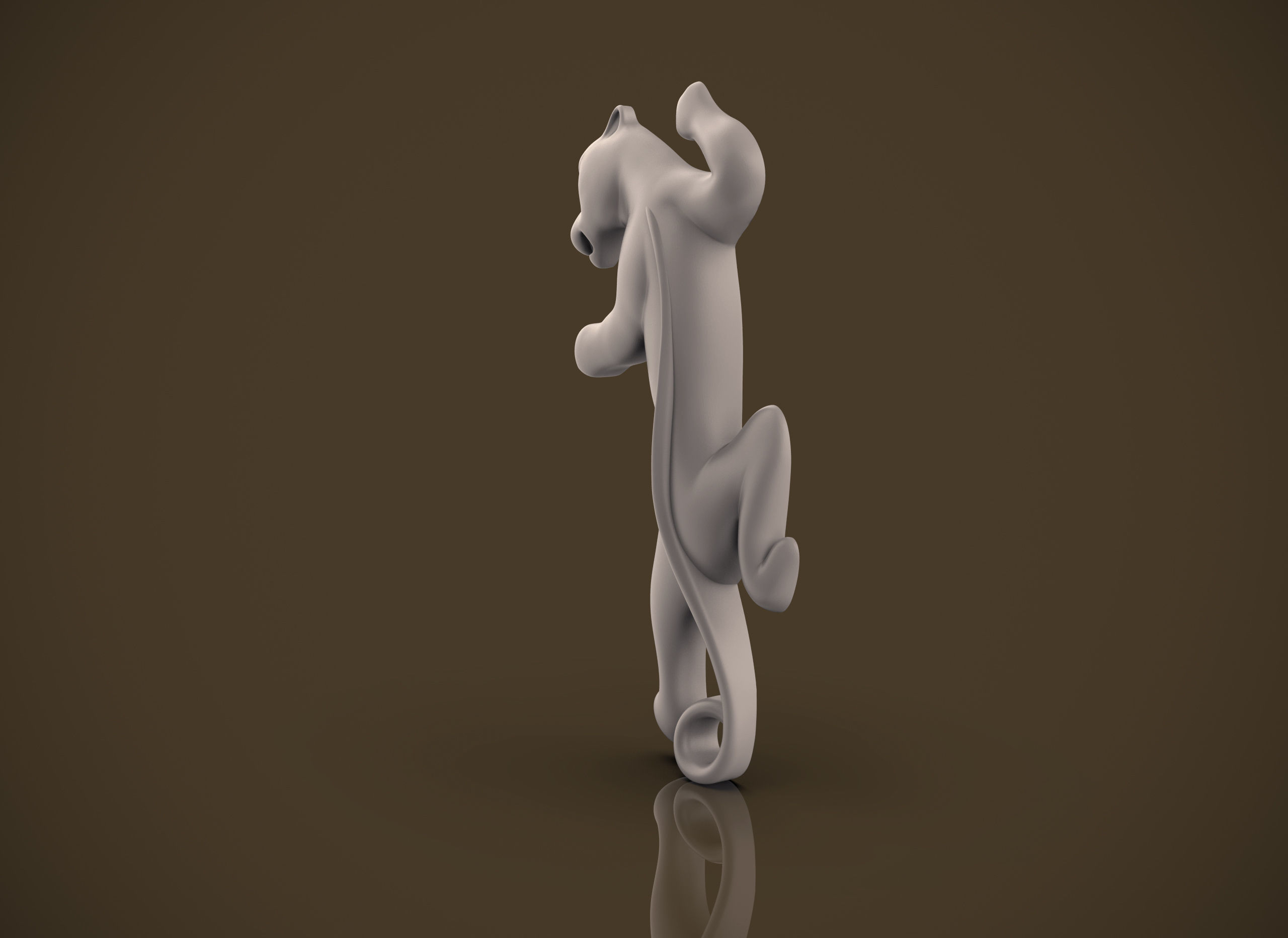 Panther jumping 3D print model_15