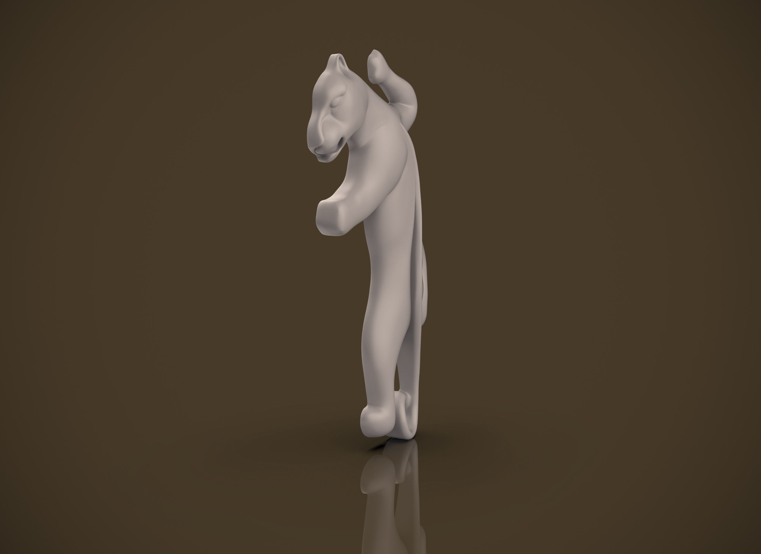 Panther jumping 3D print model_25