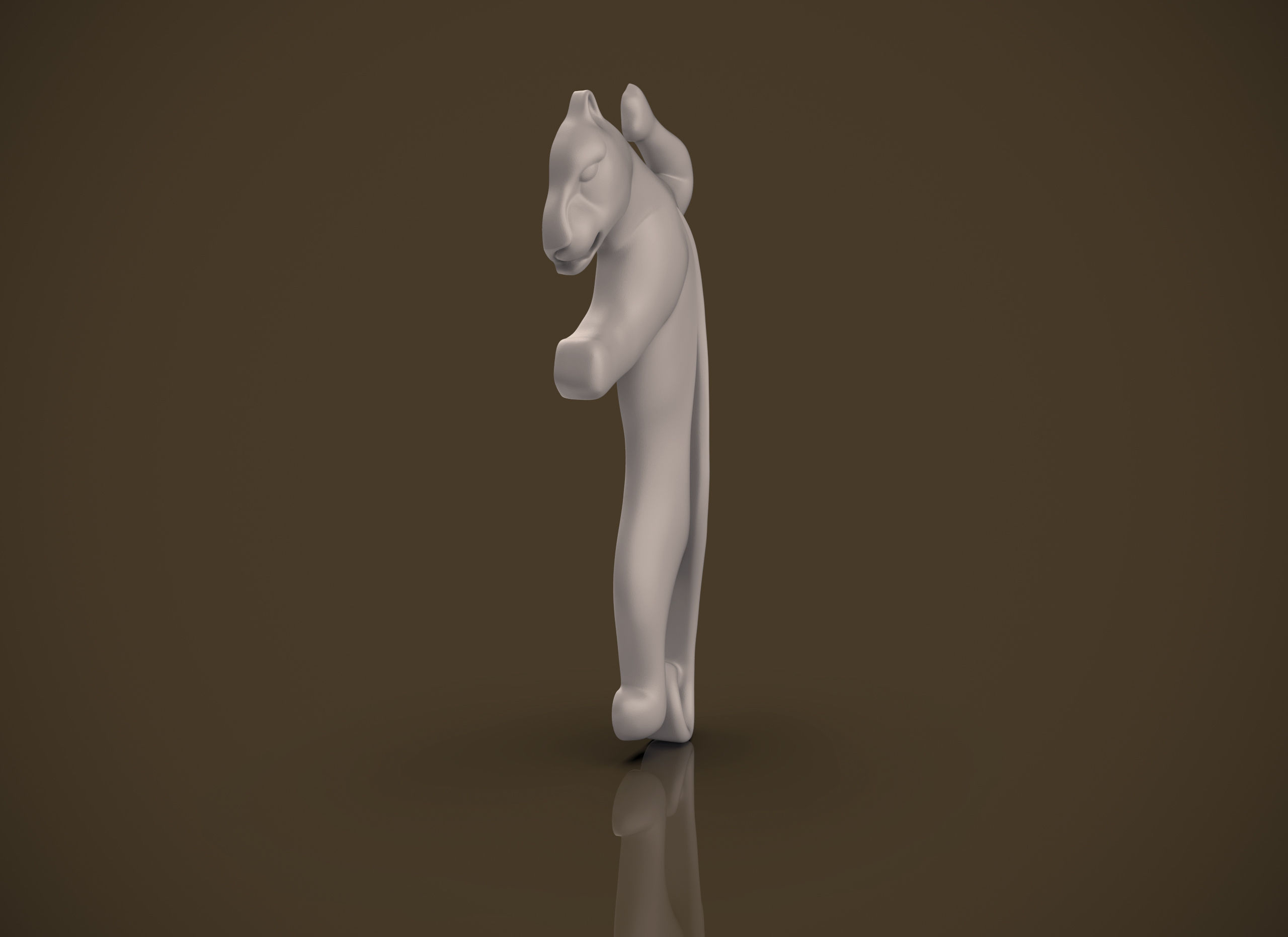 Panther jumping 3D print model_22