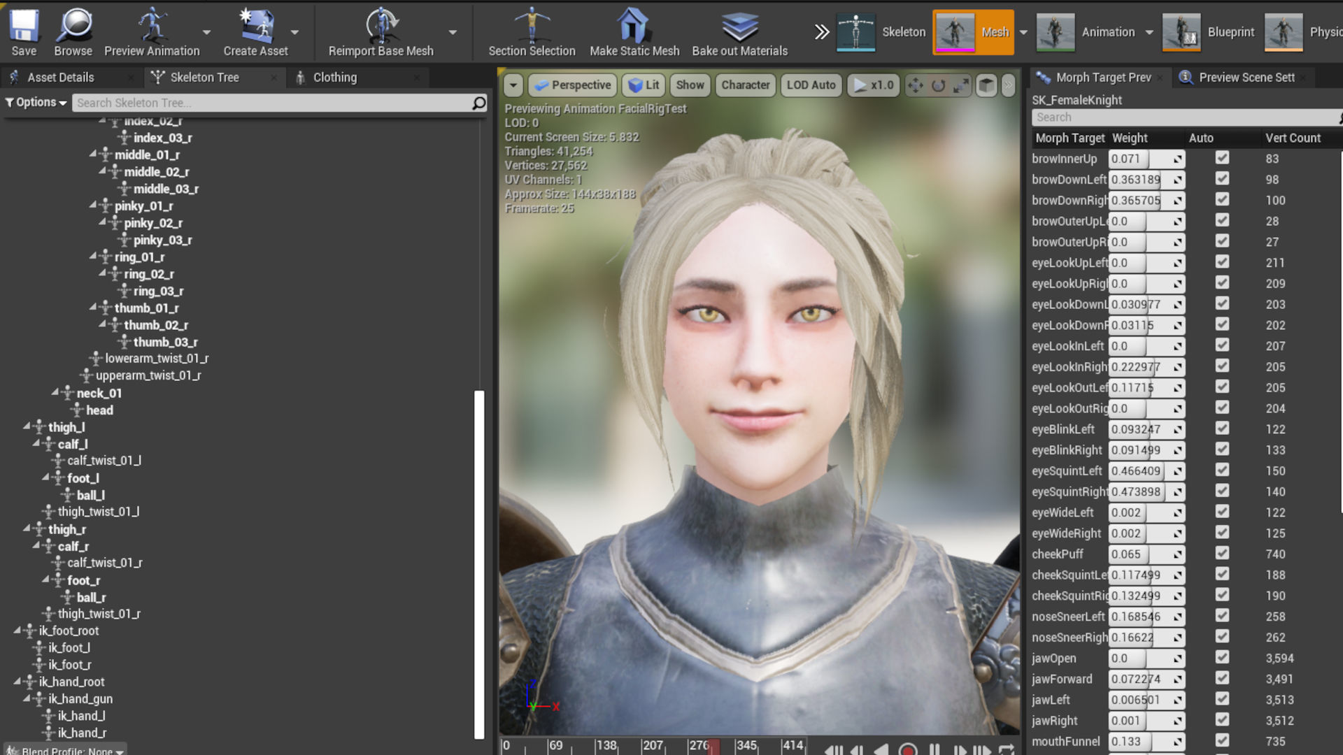 Female Knight Character Low-poly 3D model_9