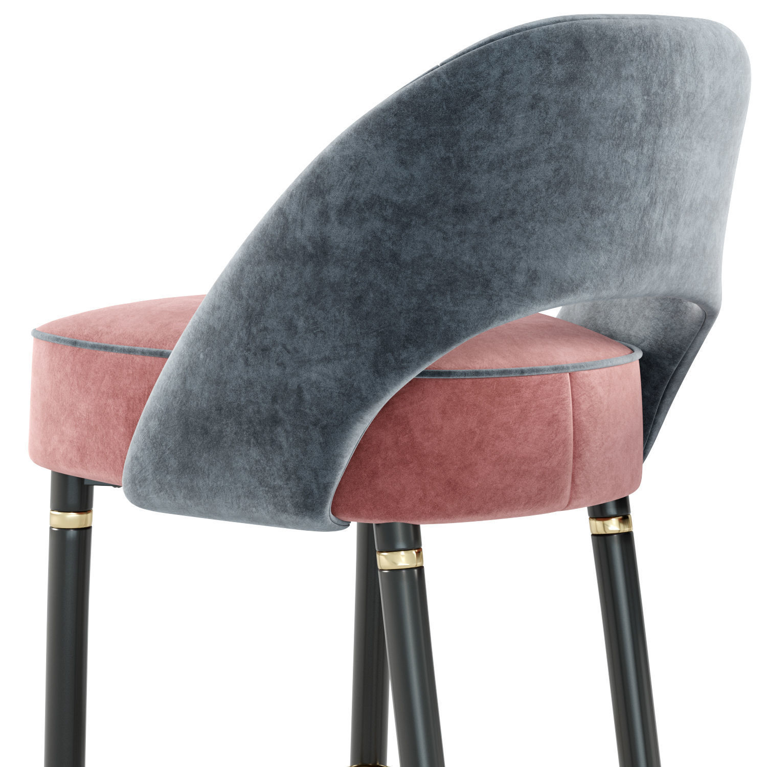 Norfolk Velvet Stool by Ethan Chloe 3D model_2