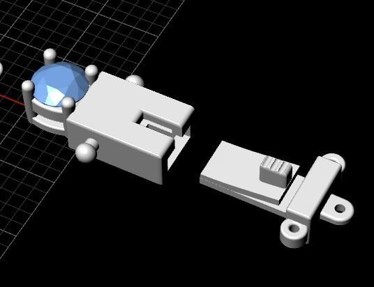 Tenis necklace 34 3D print model_4