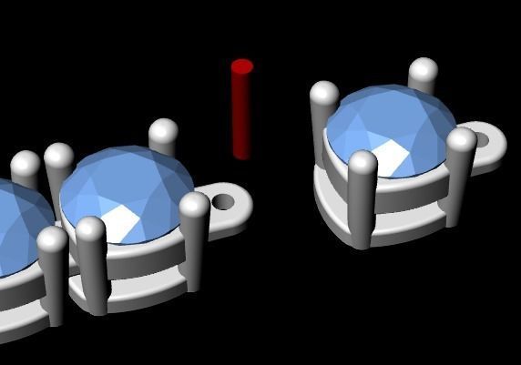 Tenis necklace 34 3D print model_3