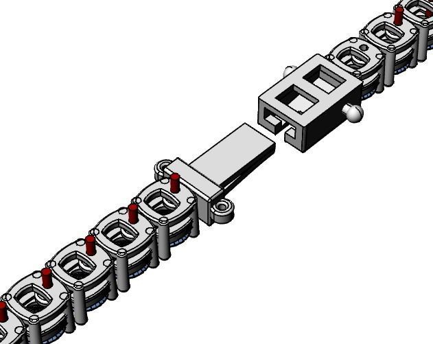 Tenis necklace 34 3D print model_1