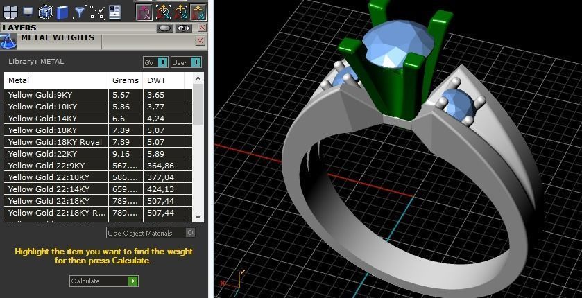 Female ring 17 3D print model_3