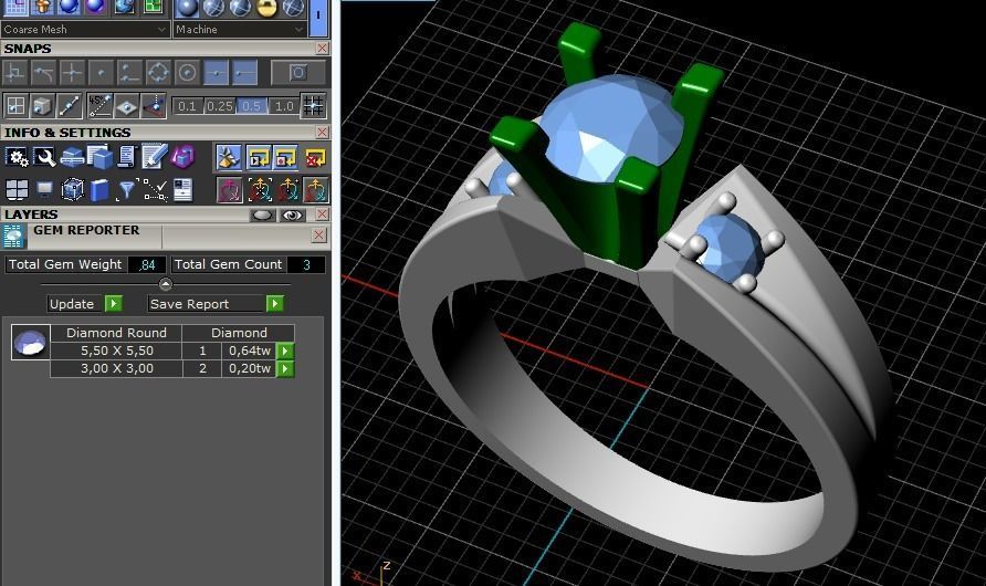 Female ring 17 3D print model_2