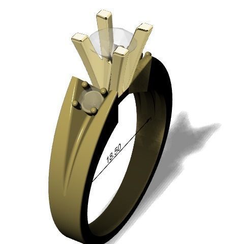 Female ring 17 3D print model_5
