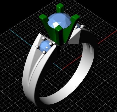Female ring 17 3D print model_4