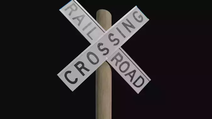 Railway-crossing roadsign