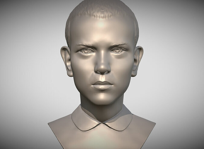Eleven Stranger Things bust 3D printing ready stl obj formats 3D print model