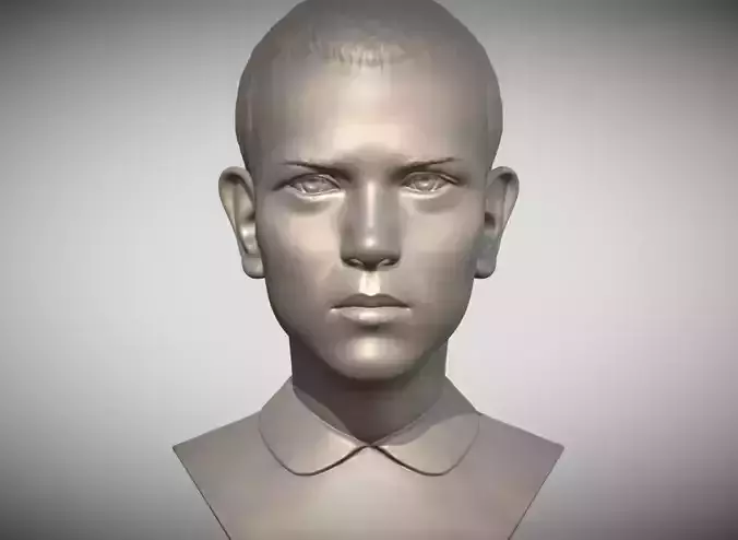 Eleven Stranger Things bust 3D printing ready stl obj formats 3D print model
