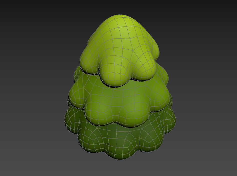 Cartoon Pine Tree 3D model_14