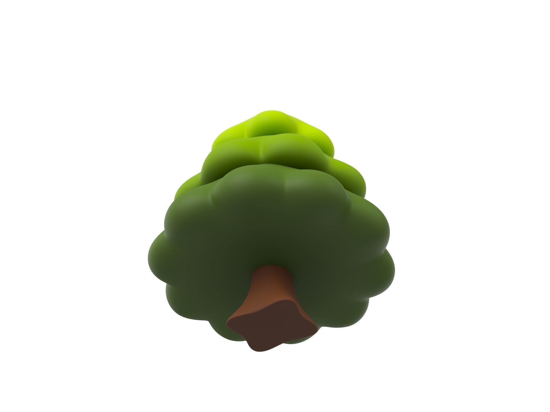 Cartoon Pine Tree 3D model_3