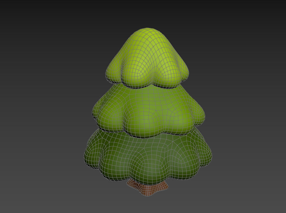 Cartoon Pine Tree 3D model_12