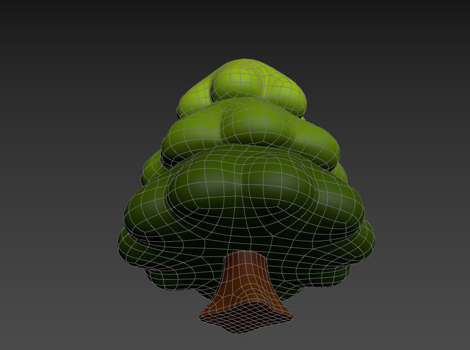 Cartoon Pine Tree 3D model_13