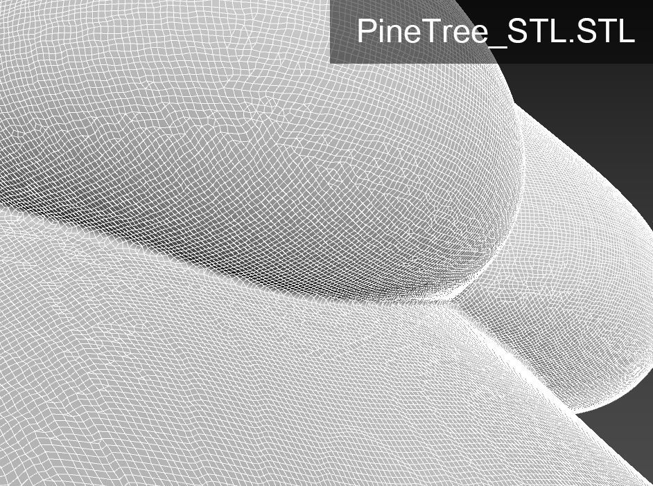 Cartoon Pine Tree 3D model_20