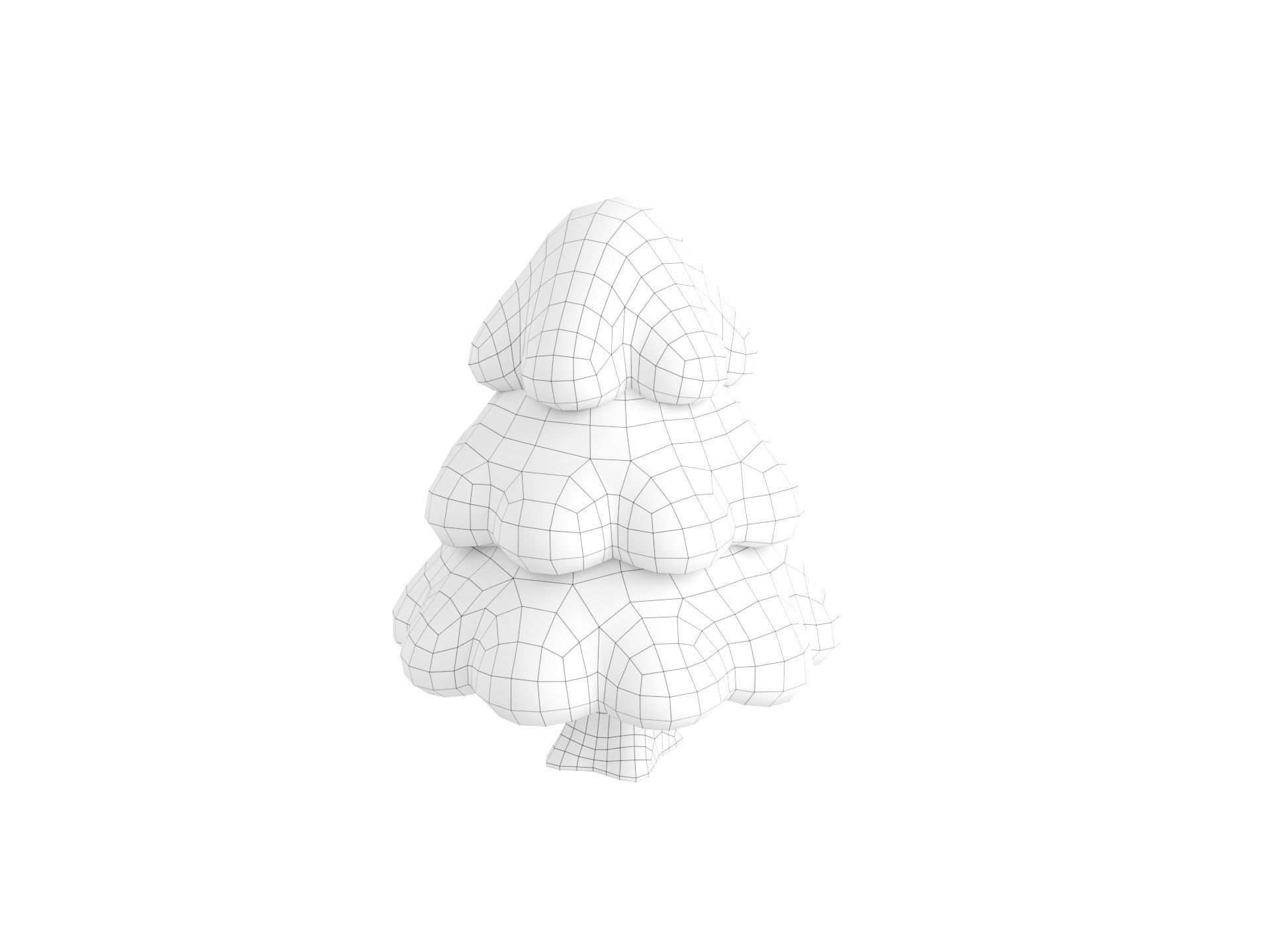 Cartoon Pine Tree 3D model_22