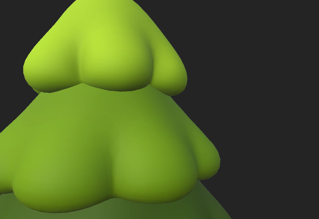 Cartoon Pine Tree 3D model_9