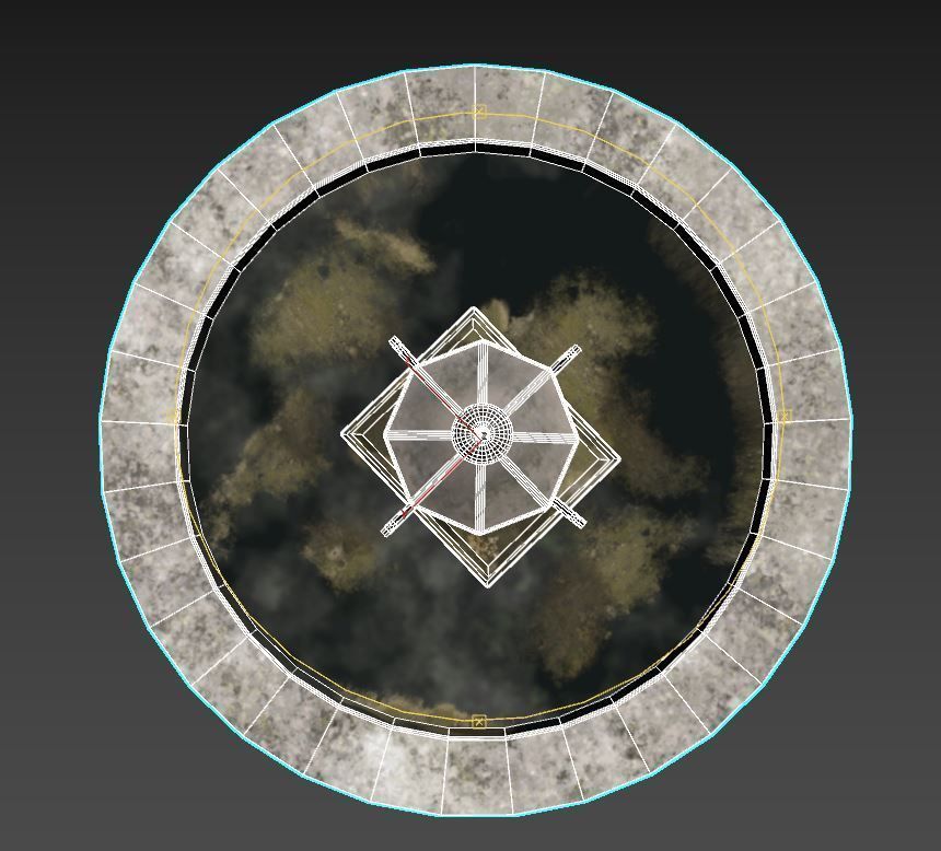 Stone Fountain  Low-poly 3D model_20