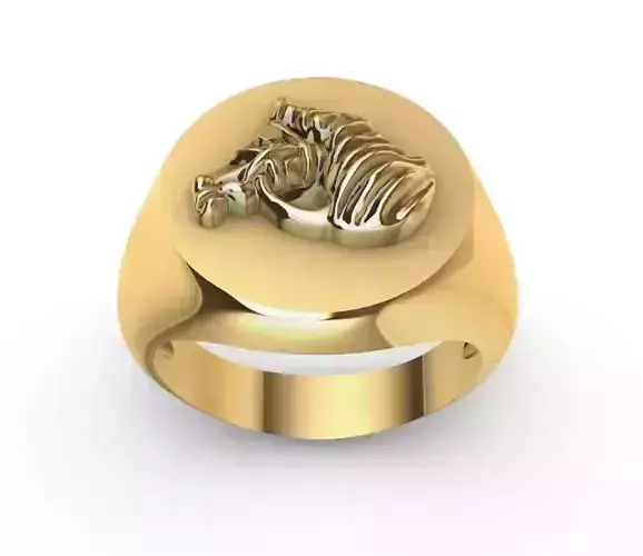 horse head signet 4 ring 4 ring simple signet total 9 files 