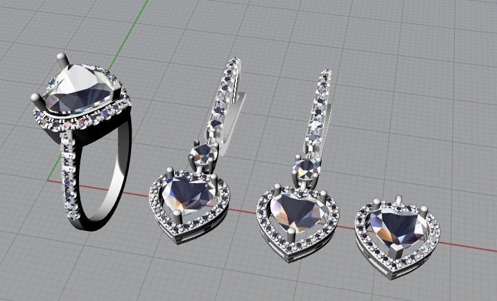 Earrings ring 133 3D print model_3