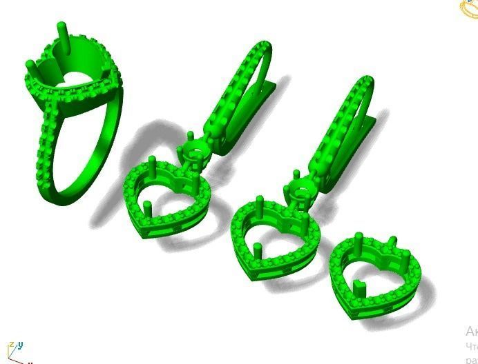 Earrings ring 133 3D print model_4