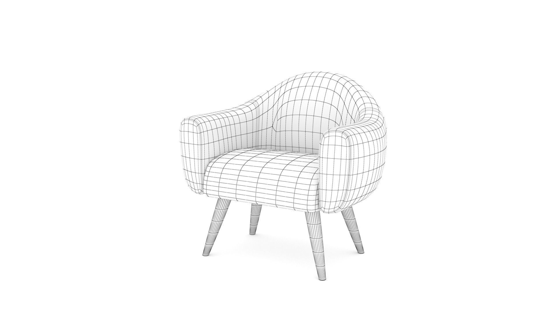 Comfortable armchair 3D model_1