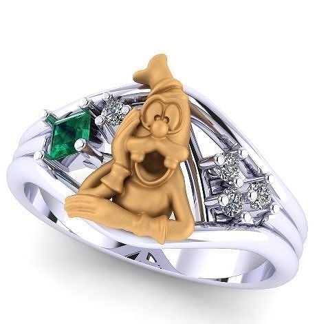 Cartoon ring 126 3D print model