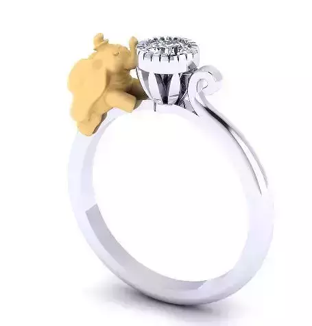 124 35   Ring elephant