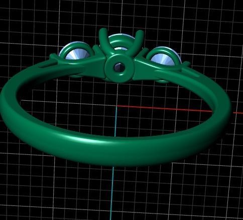 120 15 Ring with a stone 3D print model_6