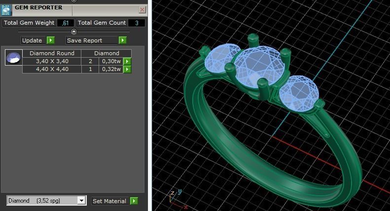 120 15 Ring with a stone 3D print model_2