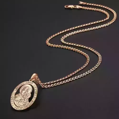 Virgin Mary Jesus Pendant 119 