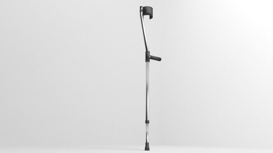Walking Crutch - Elbow 3D model_3