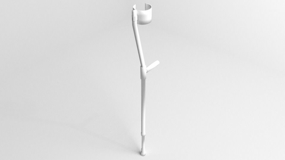 Walking Crutch - Elbow 3D model_4