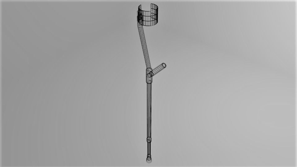 Walking Crutch - Elbow 3D model_5