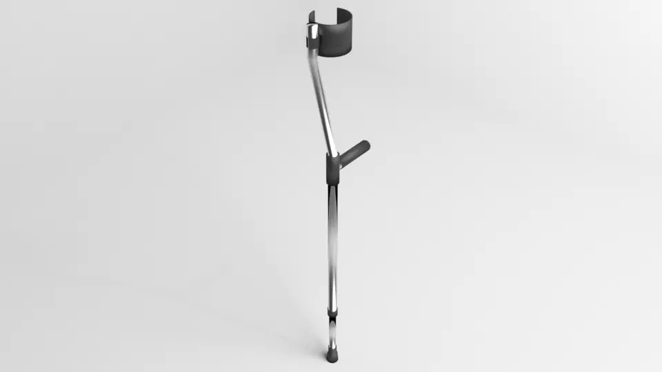 Walking Crutch - Elbow 3D model_0