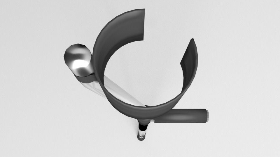 Walking Crutch - Elbow 3D model_2