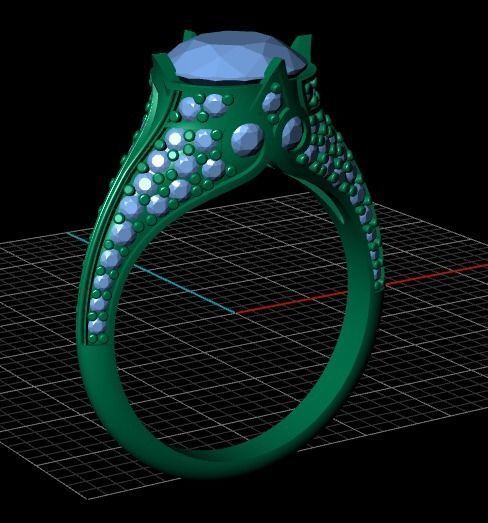 Beautiful ring 105 3D print model_3