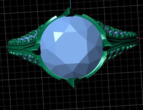 Beautiful ring 105 3D print model_4