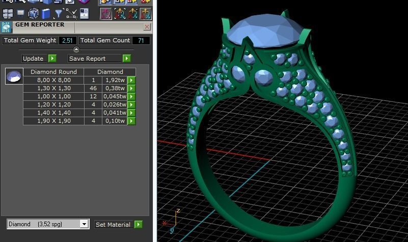 Beautiful ring 105 3D print model_1